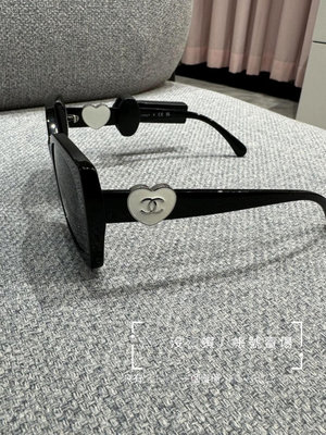 預購 全新正品 CHANEL CH5519 方圓型框墨鏡 白色愛心 太陽眼鏡 SUNGLASSES A71589 X08101