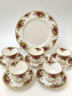 英國 Royal Albert 皇家阿爾伯特 老鎮玫瑰一代二代 咖啡杯 紅茶杯 六客