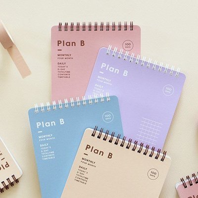 ❅PAVEE❅ 韓國7321~ Plan B Study Planner 2 線圈十分鐘讀書計畫本 (100天)