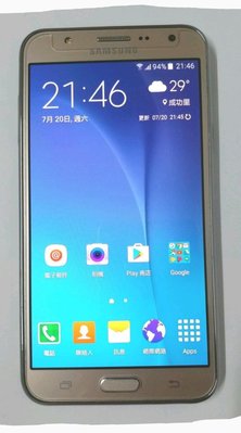 三星 Samsung Galaxy J7 九成新 金色 5.5吋智慧型手機使用功能都正常 已過原廠 保固期