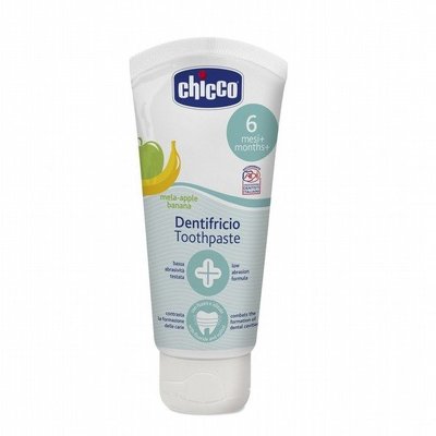 CHICCO 兒童木醣醇 含氟牙膏 (蘋果香蕉) 50ml 幼兒牙膏 6m+