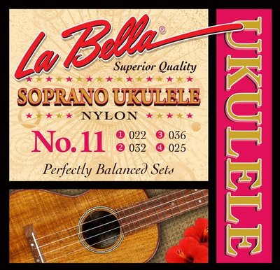 ☆唐尼樂器︵☆全新公司貨 La Bella No.11 Soprano 21吋烏克麗麗套弦