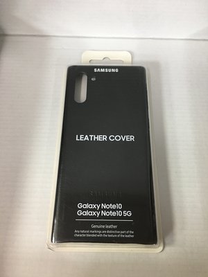 SAMSUNG GALAXY Note10 /NOTE 10 5G原廠皮革保護殼(公司貨) 黑色