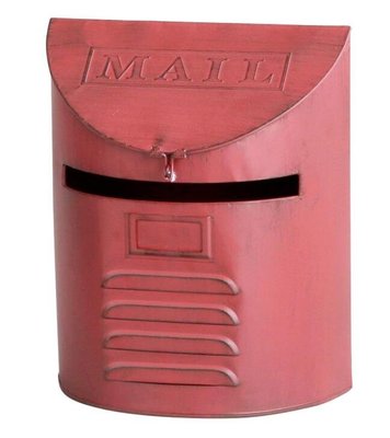 日本製  歐式歐風 復古做舊風 紅色戶外意見箱信箱美式風格建議箱信件郵件收納盒送禮禮物  3440b