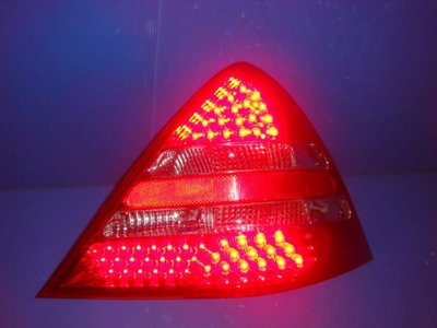 小亞車燈╠ 全新 頂級 超亮版 賓士 SLK R170 紅白 晶鑽 LED 尾燈