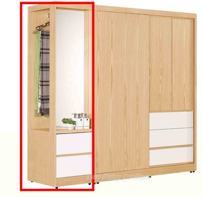 【N D Furniture】台南在地家具-北歐風木心板實木皮收納1.6尺衣櫃邊櫃/衣櫥TH