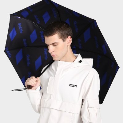 Subtle晴雨兩用傘19年最新款～573系列02方塊藍 附同花色防水傘袋