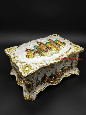 凌瑯閣-歐式大號首飾盒俄羅斯公主無鎖帶鏡子飾品盒雙層收納盒復古珠寶盒滿300出貨