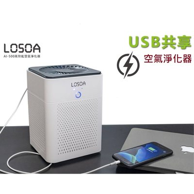【LOSOA】空氣清淨機 USB 高效能 空氣淨化器 家用 車用 空氣清淨機 SGS檢驗合格