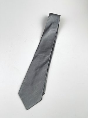 [我是寶琪] JIL SANDER 銀灰色絲質領帶