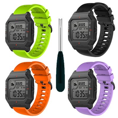 【手錶錶帶】適用AMAZFIT華米Neo智能手錶帶運動戶外neo透氣硅膠鋼化膜保護殼