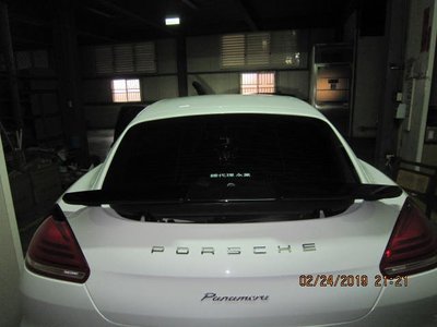 Porsche Panamera 970.1, 970.2 Turbo三節式尾翼,供原單節式可升級此turbo三節式尾翼