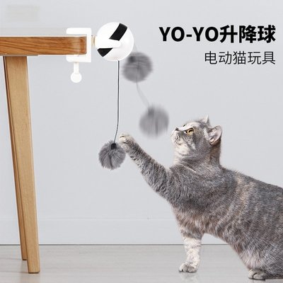 貓玩具貓玩具球電動自動逗貓球升降球貓咪自嗨神器暹羅貓布偶貓英短美短