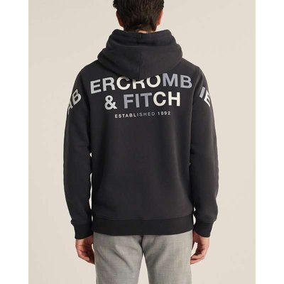 Abercrombie &amp; Fitch 2021年新款秋冬季AF運動衛衣男裝加厚加絨潮上衣男士大碼外套-阿拉朵朵