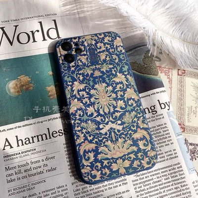 iPhone 6 plus/6s plus中國民族風花紋印象派保護套手機殼