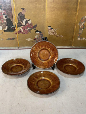 （二手）——日本七寶燒銅茶托 古玩 擺件 老物件【古雲】878