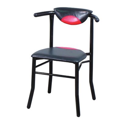 【KA322-7】奇士椅(黑紅)