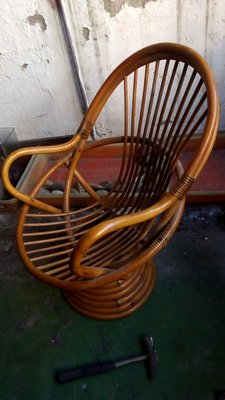 籐椅 可以旋轉籐椅