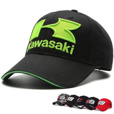 KAWASAKI標誌帽子 戶外運動男士刺繡棒球帽