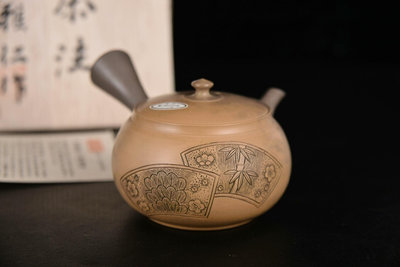 側把壺 茶壺 茶器 紫砂壺 日本 常滑燒 孤品壺 窯變黃泥，490