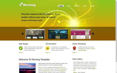 Morning Blog Theme響應式網頁模板、HTML5+CSS3、網頁特效 #347
