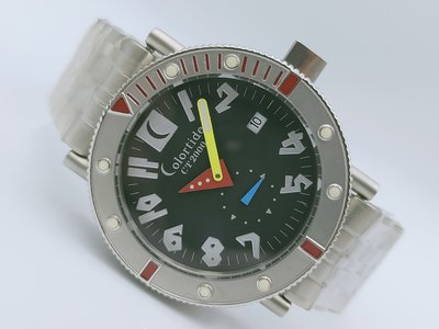 【TELUX】TELUX 鐵力士 Colortide CT2000 黑面石英小秒針 日期顯示 不銹鋼經典錶款 全新