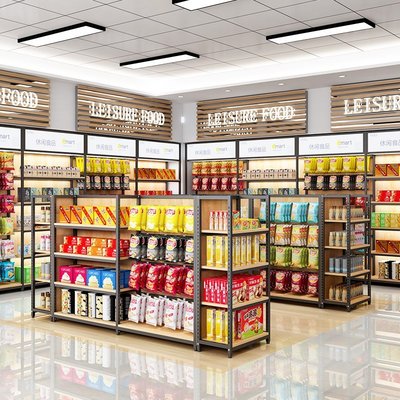 熱銷 蔓越小鋪柜展示架超市架雙面多層掛鉤文具置物架便利店貨架