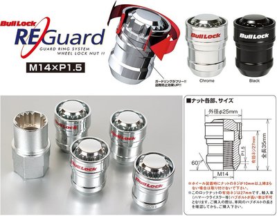 【翔浜車業】KYO-EI BULL LOCK RE GUARD RE0600 鋁圈鍛造防盜螺帽組(M14xP1.5電鍍)