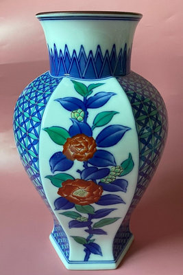 日本皇室御用瓷器【香蘭東社】老香蘭手繪青花花瓶