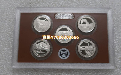 美國2014年發行國家公園系列精制幣5枚盒裝 錢幣 銀幣 紀念幣【悠然居】1223