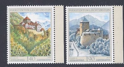 2010年列支敦士登阿爾卑斯山瓦杜兹城堡（Vaduz Castle）四季（秋冬）郵票
