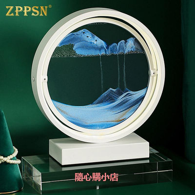 精品ZPPSN創意ins解壓流沙畫擺件臥室床頭燈辦公室沙漏裝飾品高檔禮物