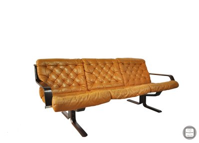 【BRASS PARK 銅公園】北歐 Sigurd Resell 復古皮革沙發組 休閒椅/單椅/主人椅/古董老件/玄關椅