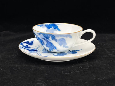 日本香蘭社咖啡杯 紅茶杯 昭和年代早期絕版 手繪青瓷 全品