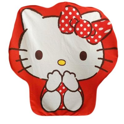 【唯愛日本】17110200009 138*144cm KT紅結白點 三麗鷗 Hello Kitty凱蒂貓
