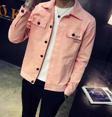 FINDSENSE Z1 韓國 時尚 潮 男 多色選 口袋 裝飾鐵環 鈕扣小外套 夾克