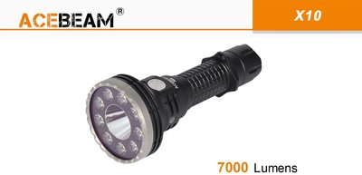 【電筒小鋪】Acebeam X10 7000流明聚光泛光雙結合高性能便攜型可充電手電筒(原廠21700電池)