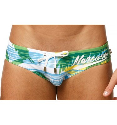 Marcuse JANEIRO三角泳褲 低腰款 海洋藍叢林綠 M