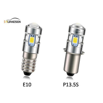 BEAR戶外聯盟Ruiandsion 1PC 3V 4.5V 6V E10 P13.5S Led 燈泡用於聚焦手電筒手電筒燈 500lm