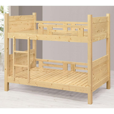 【在地人傢俱】24 輕鬆購-松木全實木3.5尺雙層床/上下舖雙人床架 GD104-5