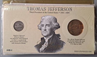((junfa1931))美國總統紀念幣   。傑佛遜。