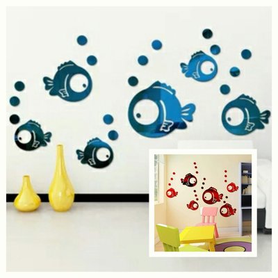 泡泡魚 3D 立體壁貼 壓克力 鋼琴鏡面烤漆 壁紙 室內設計 風水 招財 刻字 電腦刻字 廣告 《閨蜜派》
