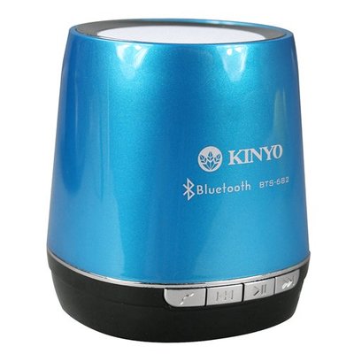 全新原廠保固一年KINYO充電式小砲筒自動接聽可插卡藍牙無線隨身聽喇叭音箱(BTS-682)