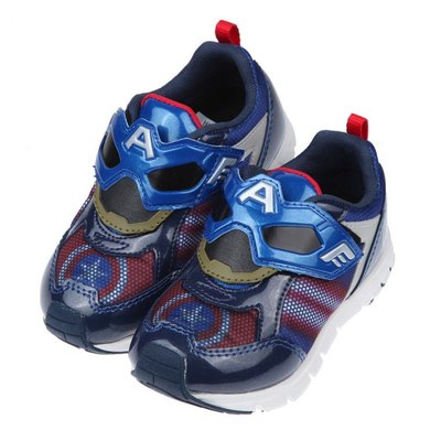 童鞋(16~19公分)Moonstar日本漫威美國隊長藍色兒童機能運動鞋I1T055B