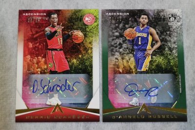 Ascension~低限量~D'Angelo Russell 簽名卡/25~Dennis Schroder 簽名卡/28