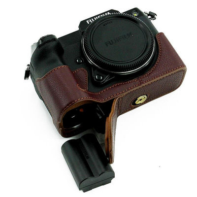 創客優品 適用富士相機包底座GFX100S半套保護皮套真皮底座 GFX50R GFX50S SY484