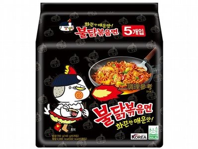 韓國 火辣雞肉風味鐵板炒麵140g*5包(整袋裝)