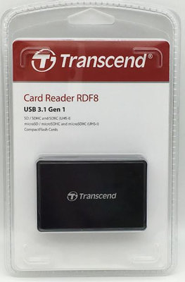 創見 Transcend F8 USB3.1 Gen 1 多功能讀卡機• RDF8 SD Micro TF CF TS-RDF8K2