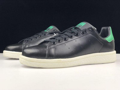 Adidas STAN SMITH BOOST 百搭 黑色 綠尾 情侶款休閑鞋BB0009【ADIDAS x NIKE】