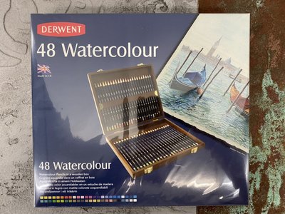 藝城美術~英國 DERWENT 德爾文 Watercolour水性色鉛筆 精緻木盒裝48色#0758